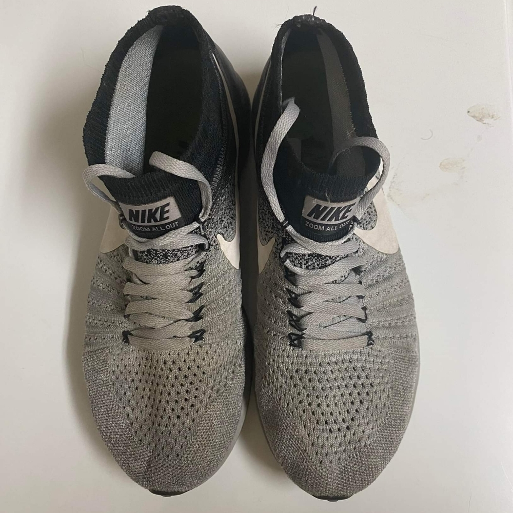 gray Nike flyknit zoom all out Men's 9.5